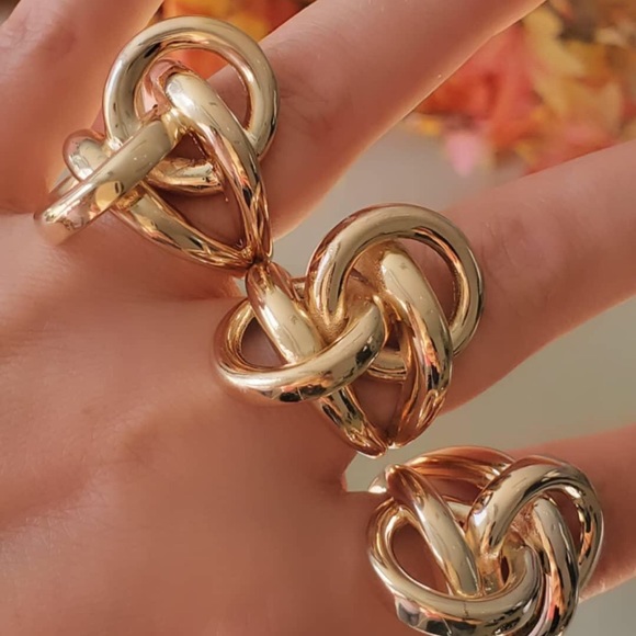 Gold plated earrings + ring
